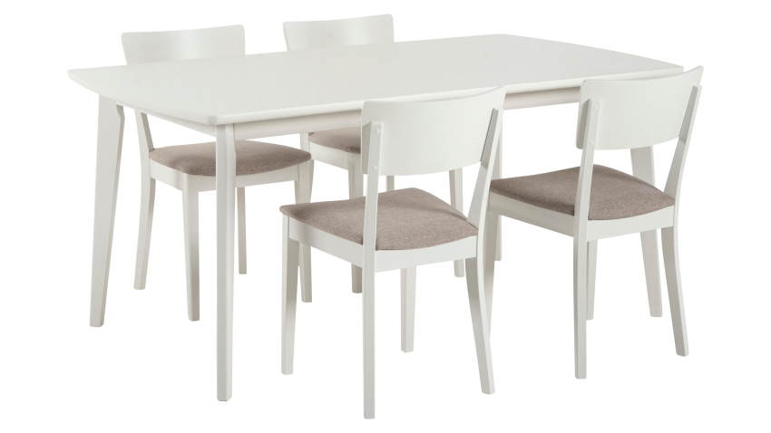 Pikendatav söögilaud ALAVA 160x90 cm valge