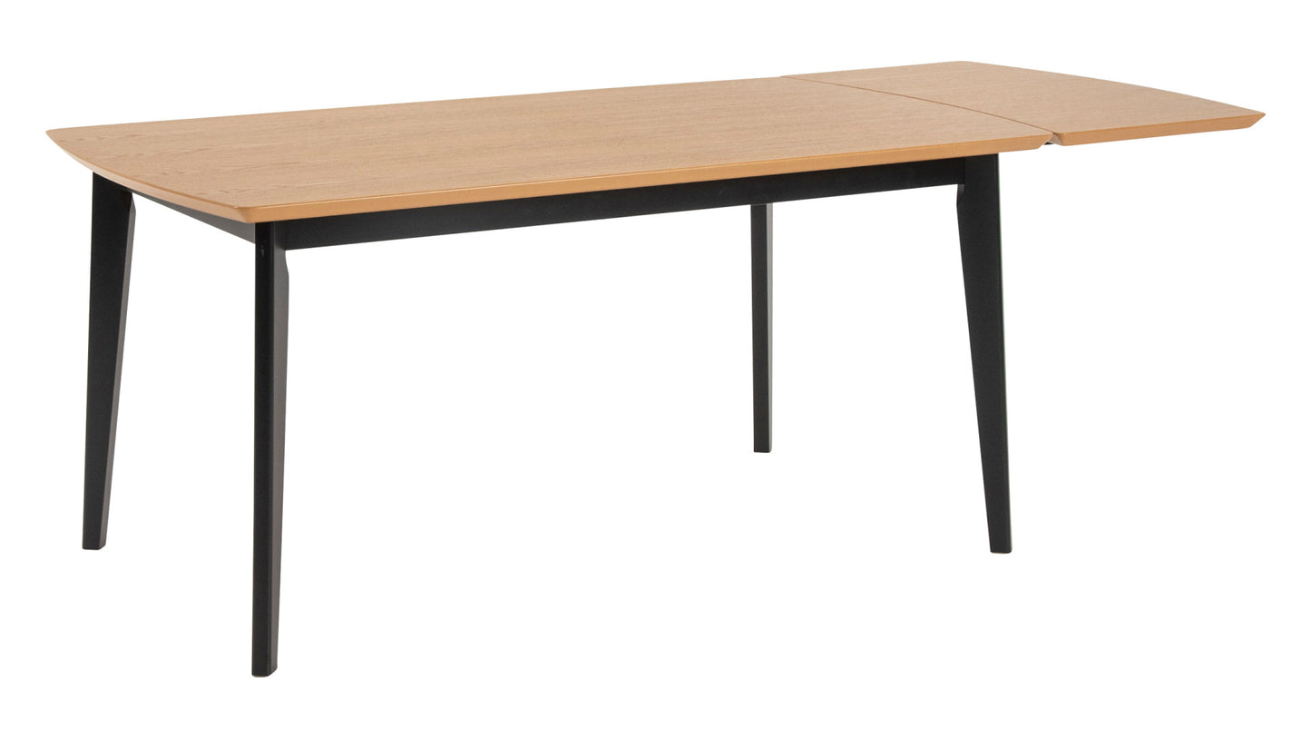 Pikendatav söögilaud ALAVA 160x90 cm must/tamm