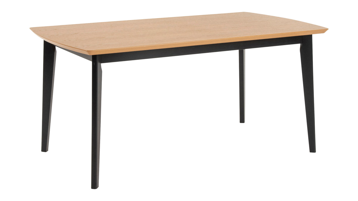 Pikendatav söögilaud ALAVA 160x90 cm must/tamm
