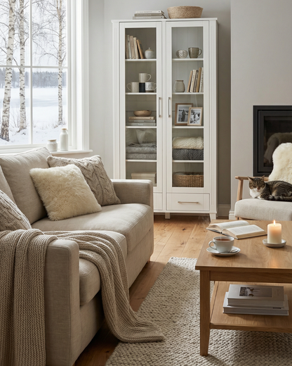 Kõrge vitriinkapp HUVILA